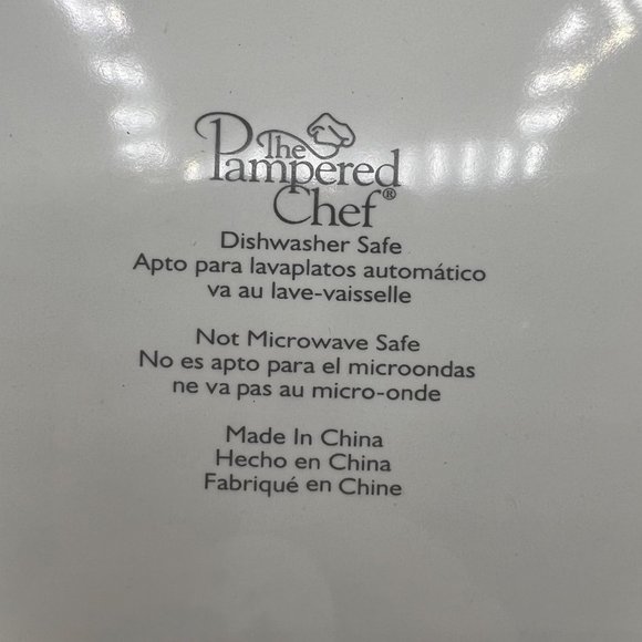 Pampered Chef Simple Additions Set of 4 White Gold Stars Swirls Plates Dessert - Picture 11 of 13